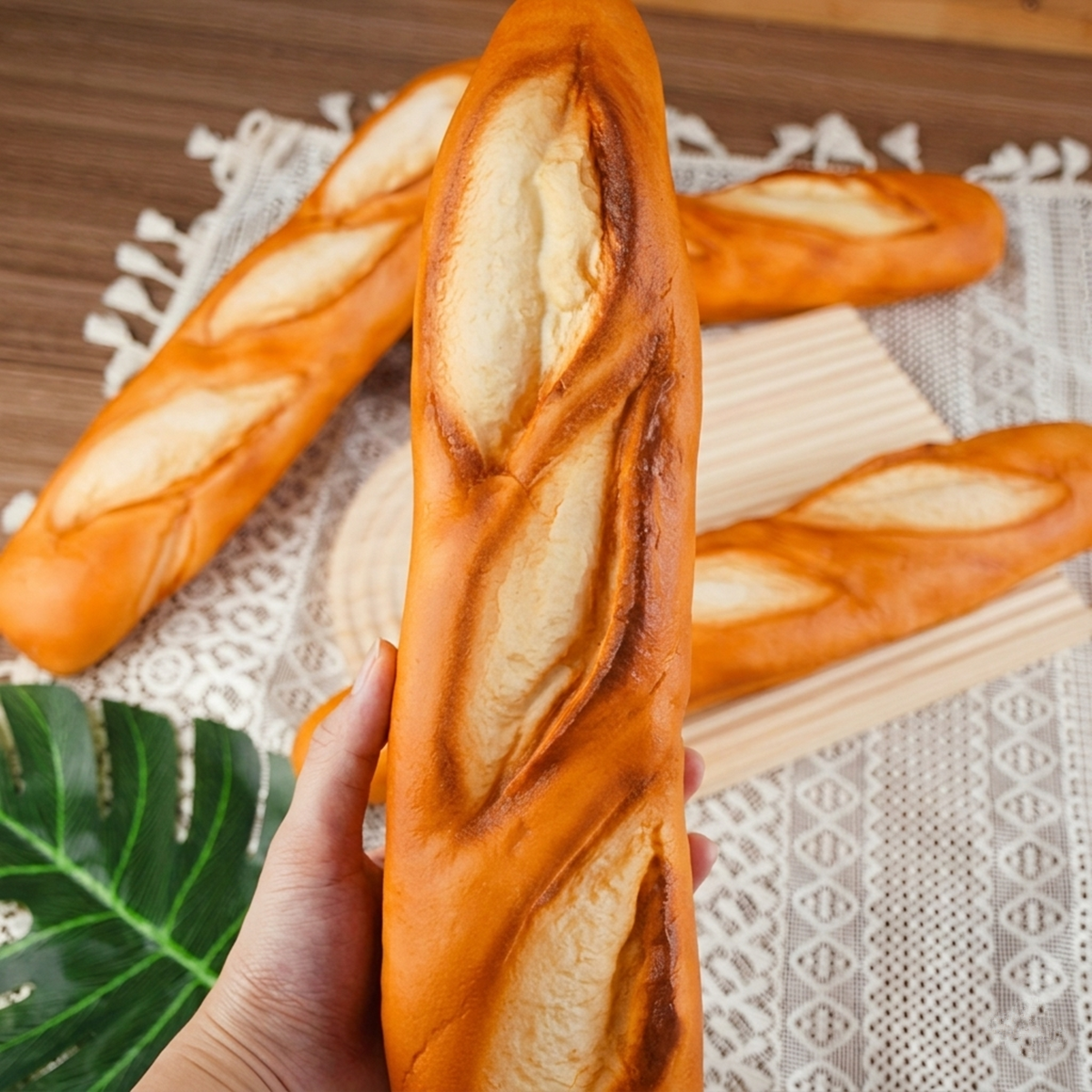 1PC PU Fake French Baguette Br - Home Textiles France ulasan dan harga