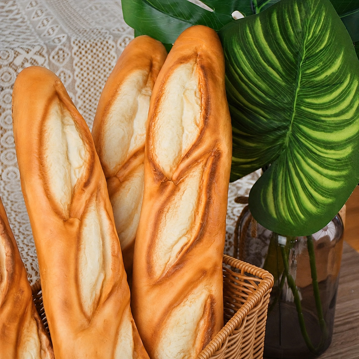 1PC PU Fake French Baguette Br - Home Textiles France ulasan dan harga
