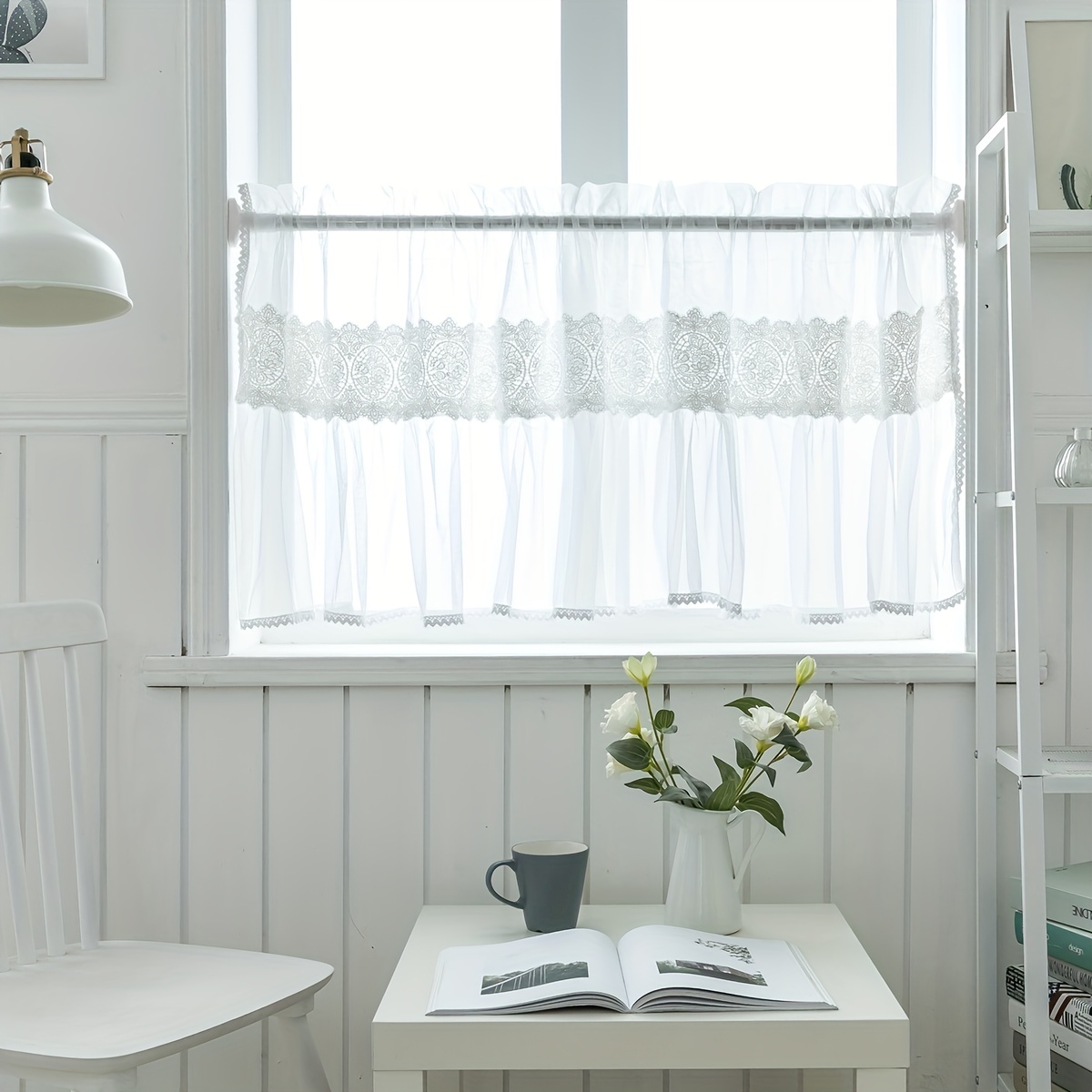 1Pc, French Pastoral Style Whi - Home Textiles France ulasan dan harga