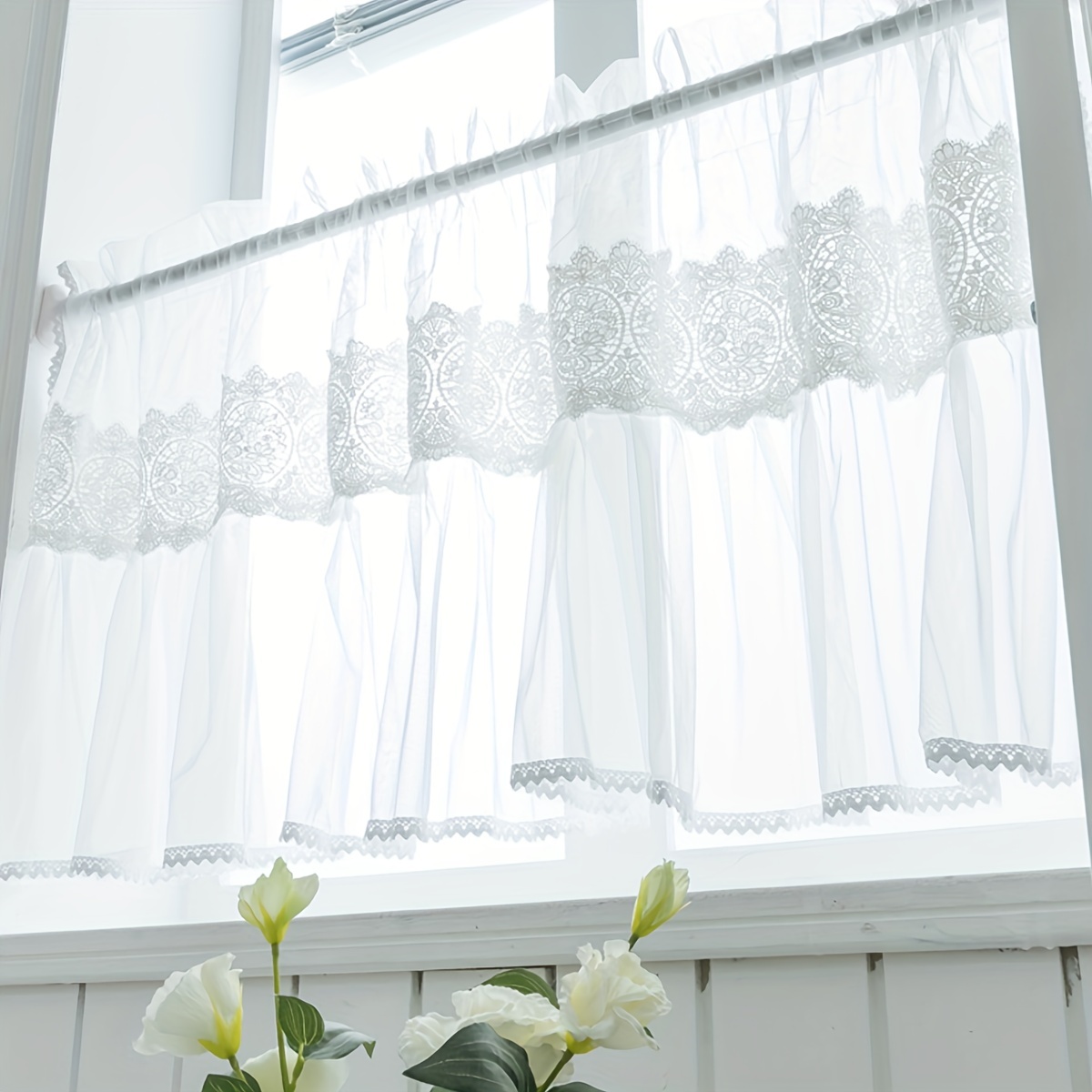 1Pc, French Pastoral Style Whi - Home Textiles France ulasan dan harga