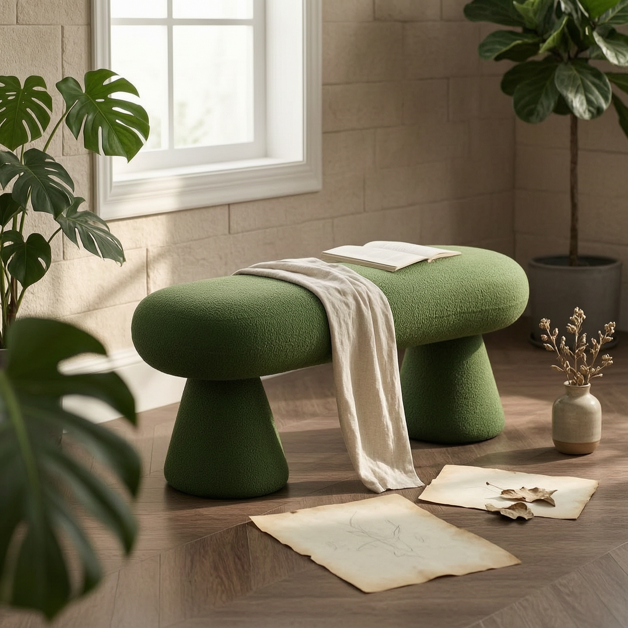 Boucle Textile Footrest Soft T - Home Textiles Usa ulasan dan harga