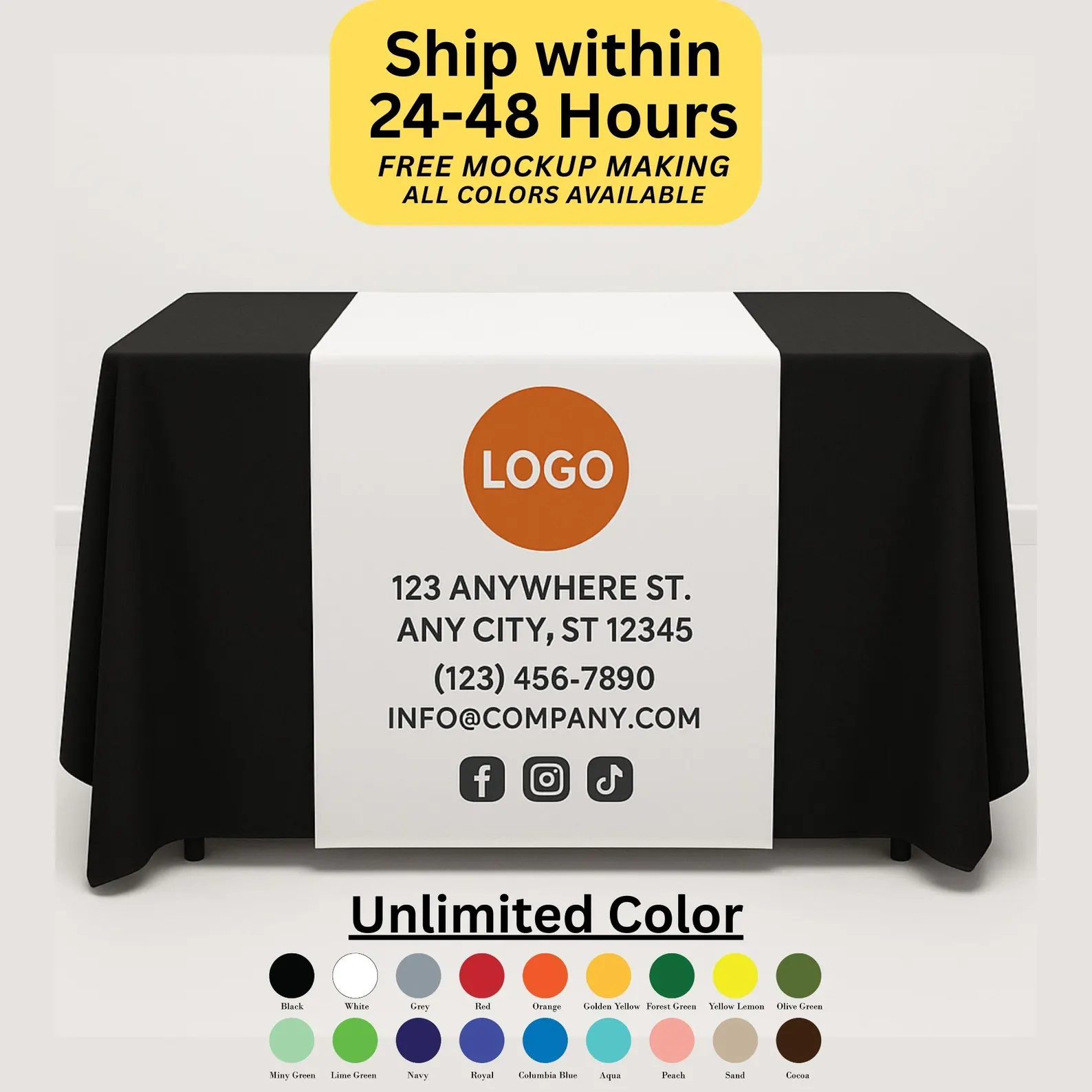 Custom Logo Table Runners for  - Home Textiles Market ulasan dan harga