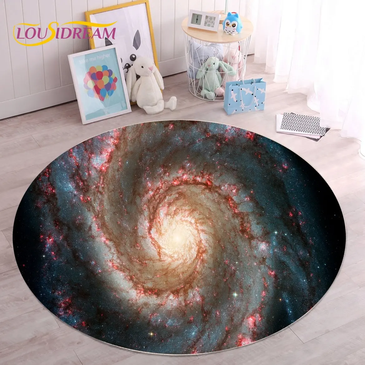 Crystal Velvet Galaxy Round Ru - Galaxy Home Textiles ulasan dan harga