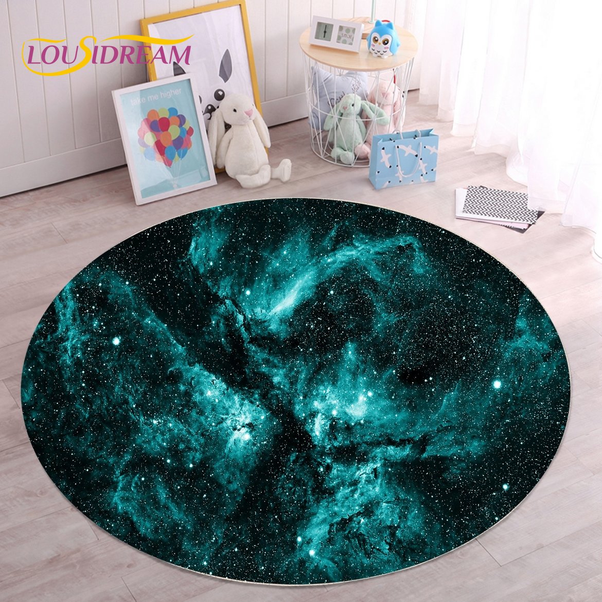 Crystal Velvet Galaxy Round Ru - Galaxy Home Textiles ulasan dan harga