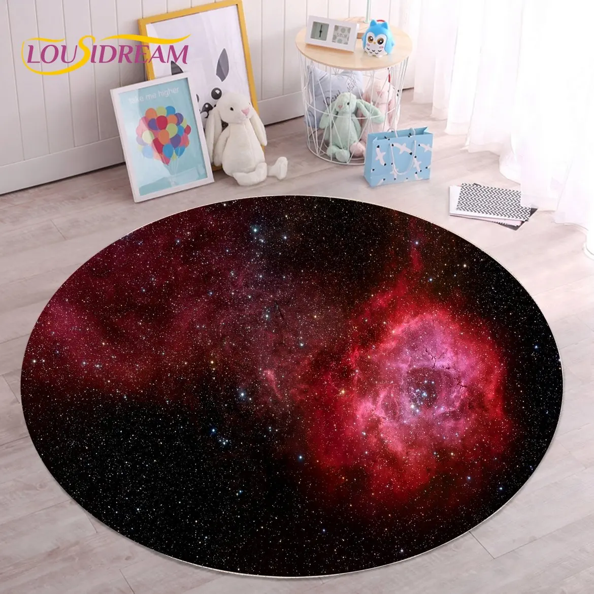 Crystal Velvet Galaxy Round Ru - Galaxy Home Textiles ulasan dan harga