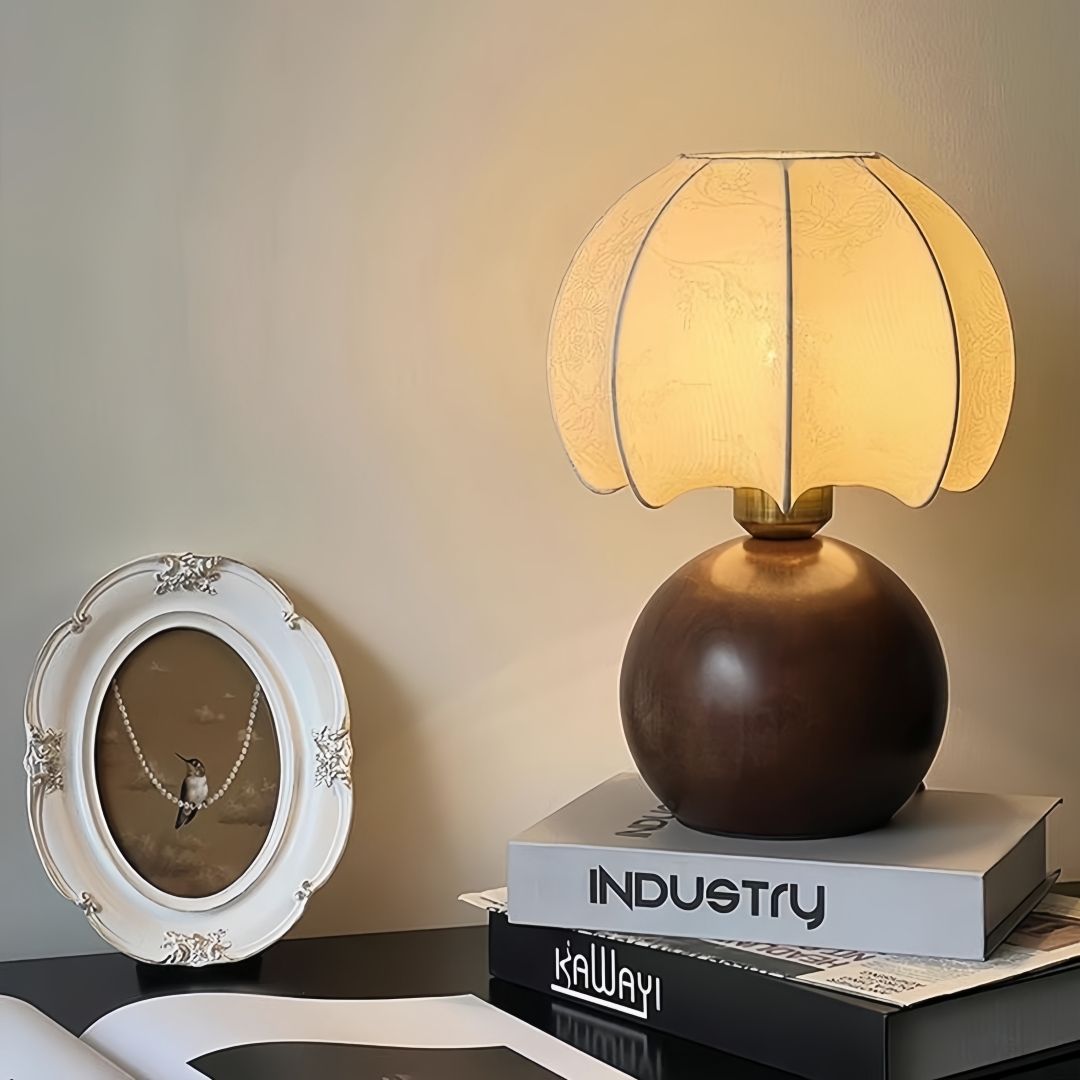 Vintage floral table lamp, med - Home Textiles Usa ulasan dan harga