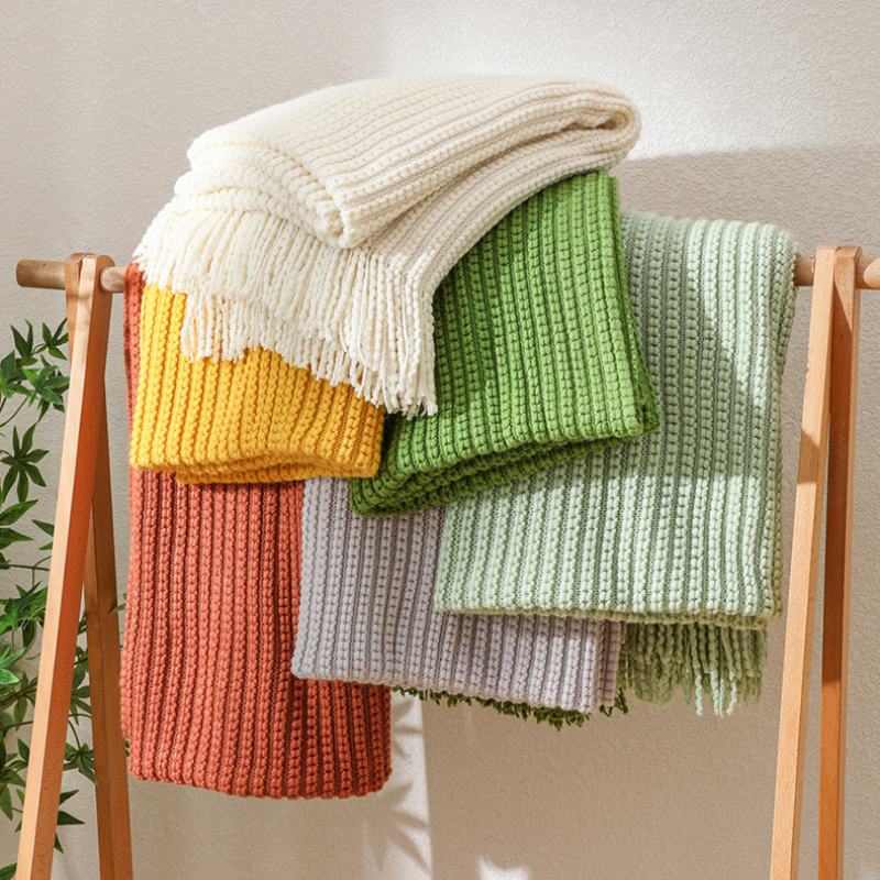 Boho Chunky Waffle Knit Throw  - Throw Blanket Chunky Knit ulasan dan harga