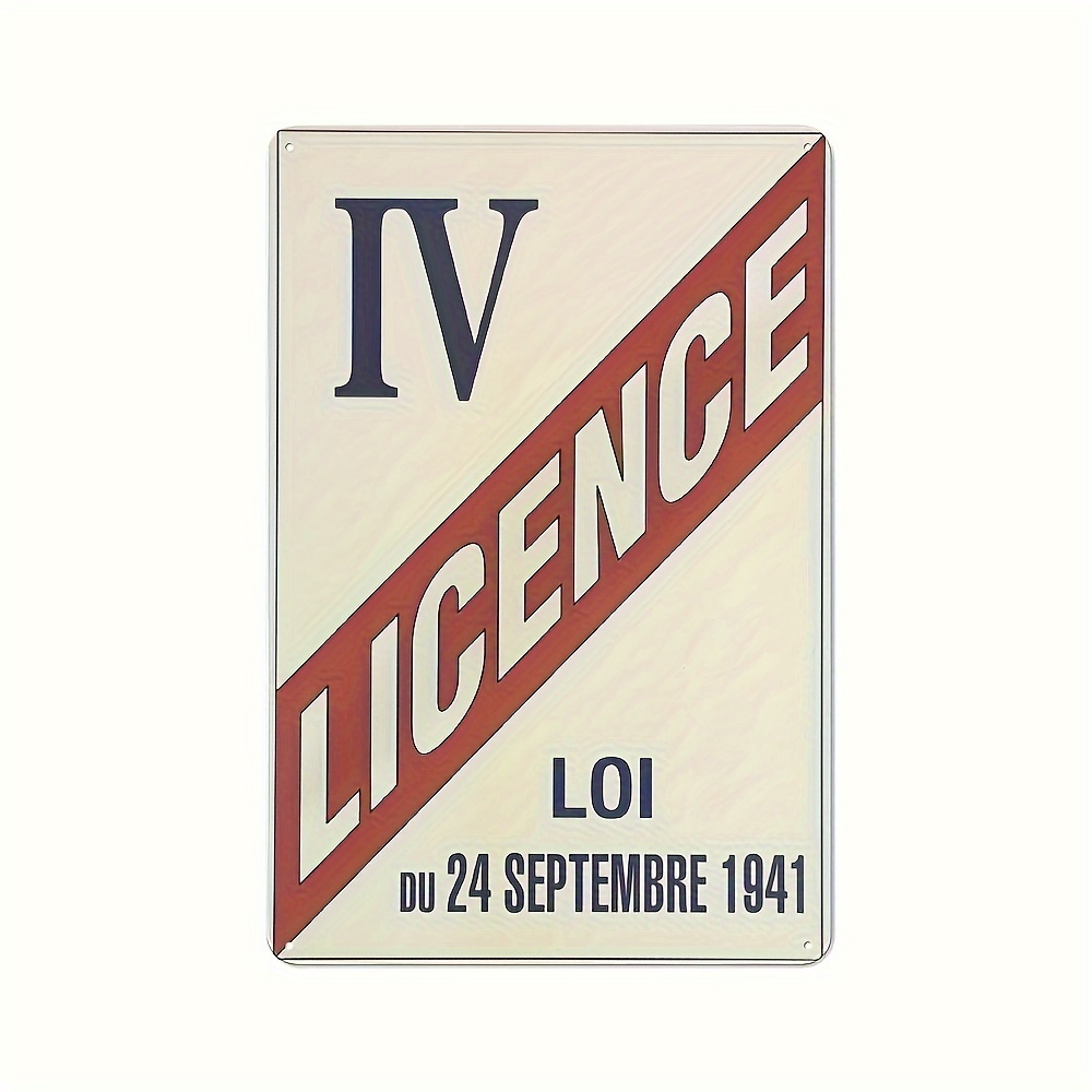 French Alcohol Law Metal Sign  - Home Textiles France ulasan dan harga