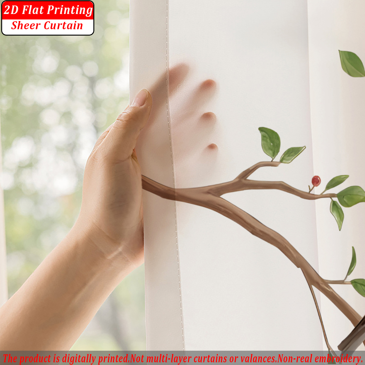 Branches Flying Birds Flat Pri - Home Textiles France ulasan dan harga