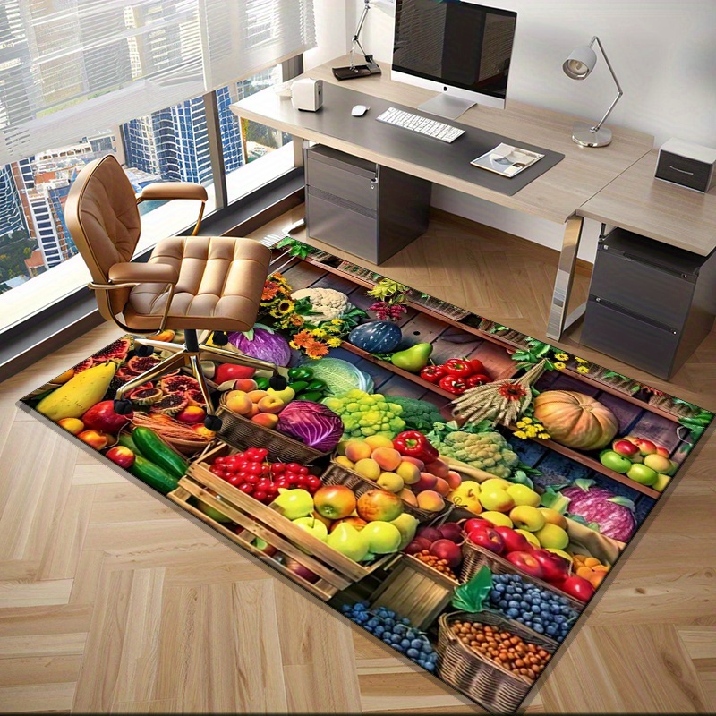 Vibrant Fruit Market Rug for K - Home Textiles Market ulasan dan harga